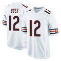 C.Bears #12 Devin Bush Player White Home Game CAdoa Stitched Jerseys