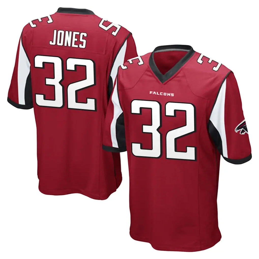 A.Falcons #32 Cash Jones Player Red Color Vapor Home Game CAdoa Stitched Jerseys