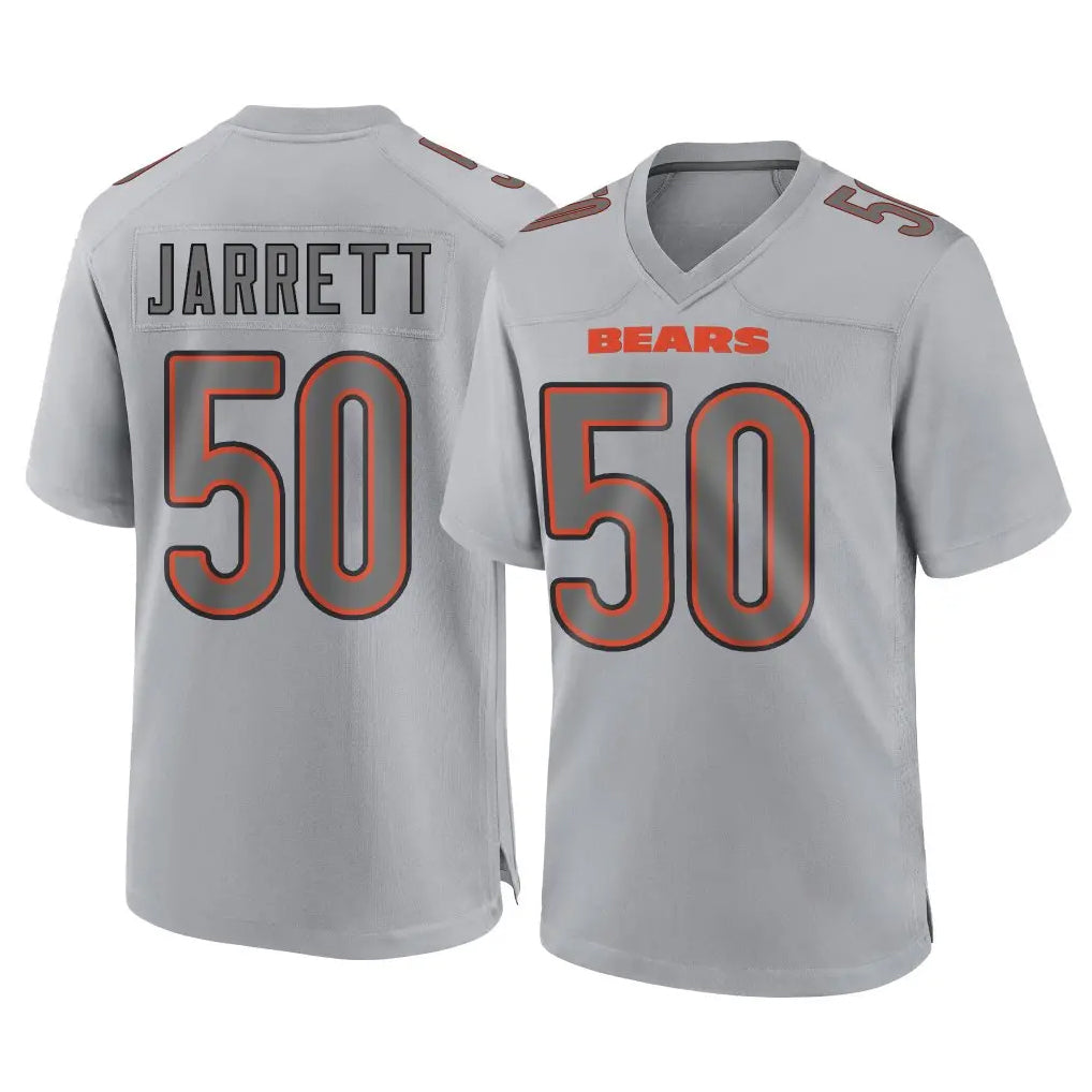 C.Bears #50 Grady Jarrett Player Gray Atmosphere Fashion Game CAdoa Stitched Jerseys