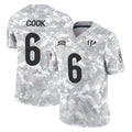 C.Bengals #6 Brian Cook Player Arctic Camo Salute to Service Limited CAdoa Stitched Jerseys