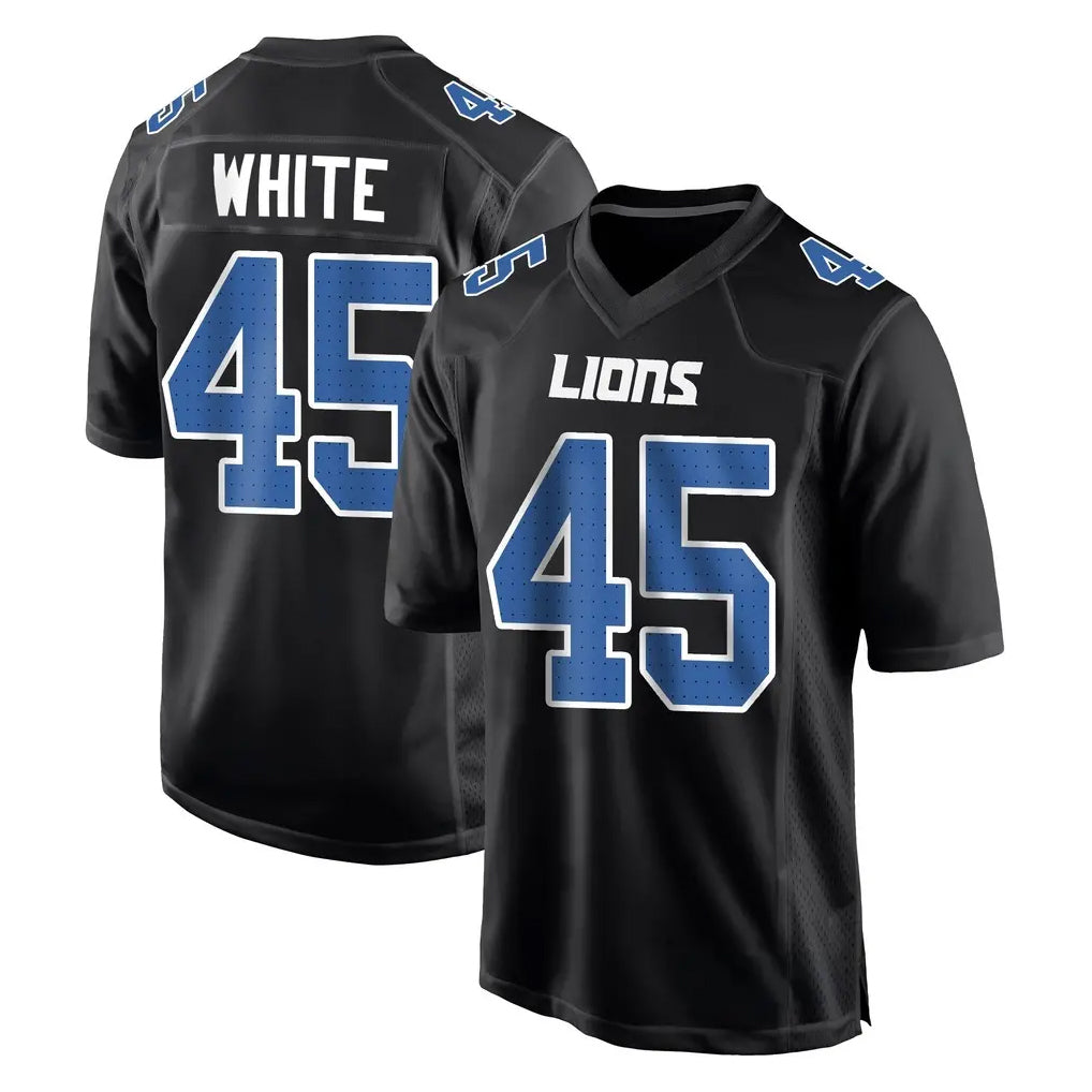 D.Lions #45 Devin White Player Black Fashion Home Game CAdoa Stitched Jerseys