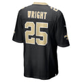 CAdoa NO.Saints #25 Rejzohn Wright Black Team Game Jersey