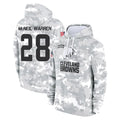 C.Browns #28 Emmanuel McNeil-Warren Player Arctic Camo Salute to Service Hoodies Limited Game CAdoa Stitched Jerseys