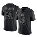 GB.Packers #21 Benjamin St-Juste Player Black Reflective Limited Home Game CAdoa Stitched Jerseys
