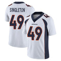 D.Broncos #49 Alex Singleton Player White Vapor Untouchable Limited Home Game CAdoa Stitched Jerseys