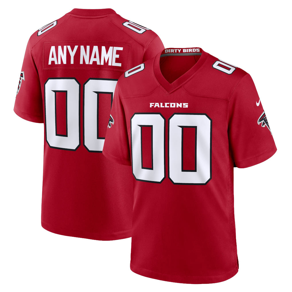 Custom A.Falcons Red Replica Home Game Any Name & Numbers CAdoa Stitched Jerseys