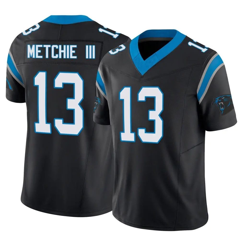 C.Panthers #13 John Metchie III Player Black Vapor F.U.S.E. Limited Home Game CAdoa Stitched Jerseys