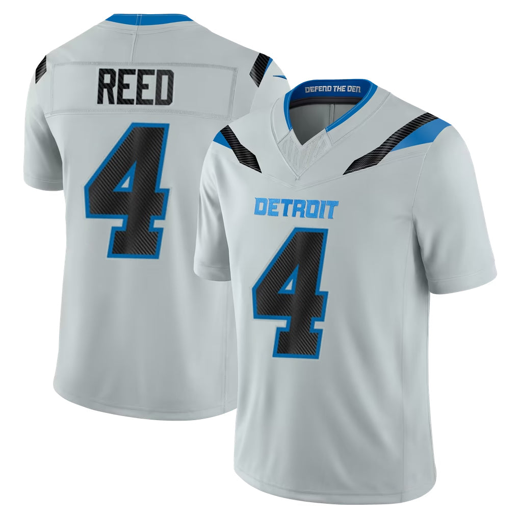 D.Lions #4 D.J. Reed Player Silver Limited 2026 Rivalries Collection Home Game CAdoa Stitched Jerseys