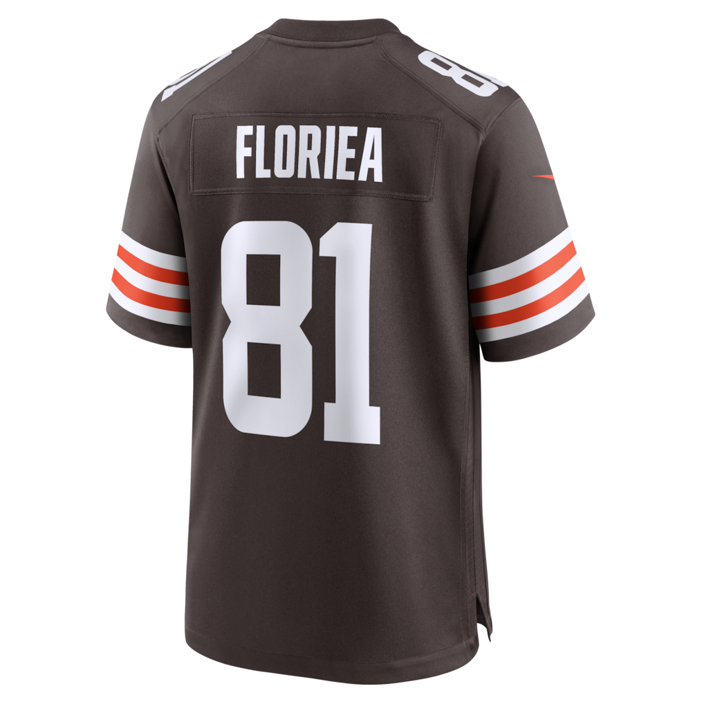 CAdoa C.Browns #81 Luke Floriea Brown Team Game Jersey