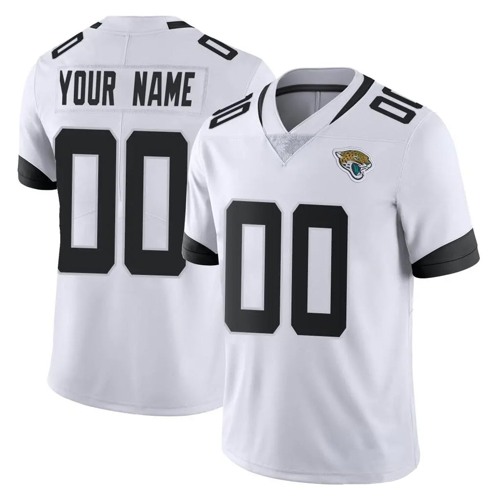 Custom J.Jaguars White Vapor Untouchable Limited Home Game Any Name & Numbers CAdoa Stitched Jerseys