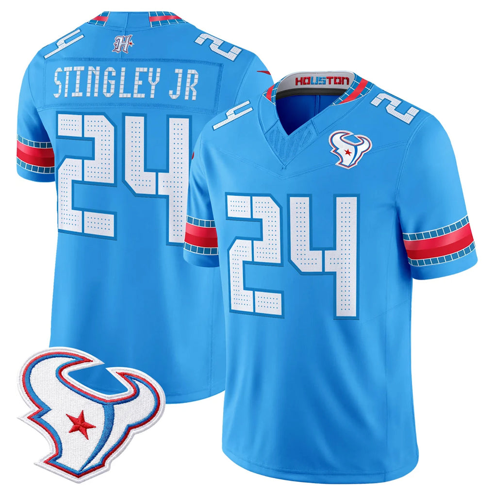 H.Texans #24 Derek Stingley Jr. Player Blue 2026 Rivalries Vapor Limited Home Game CAdoa Stitched jerseys