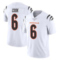 C.Bengals #6 Brian Cook Player White Vapor Untouchable Limited Home Game CAdoa Stitched Jerseys