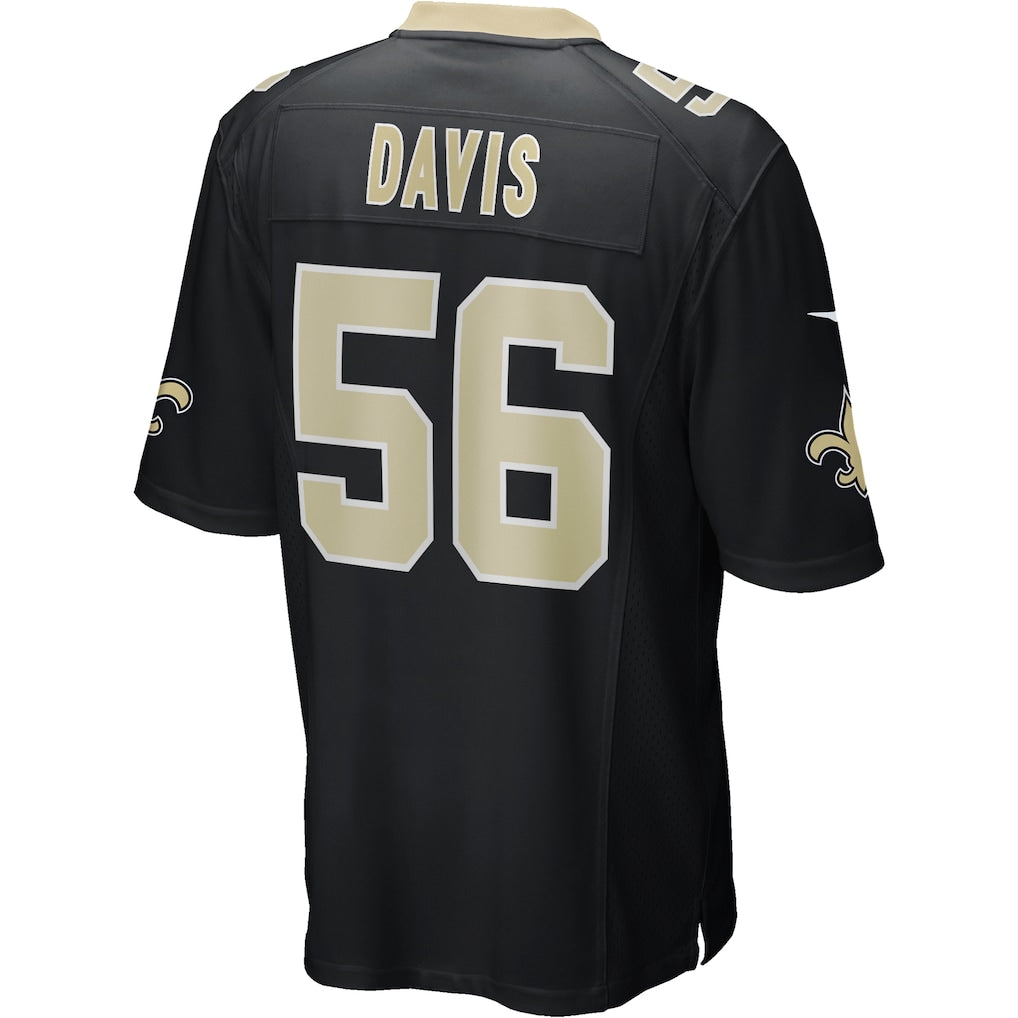 CAdoa NO.Saints #56 Demario Davis Black Game Jersey
