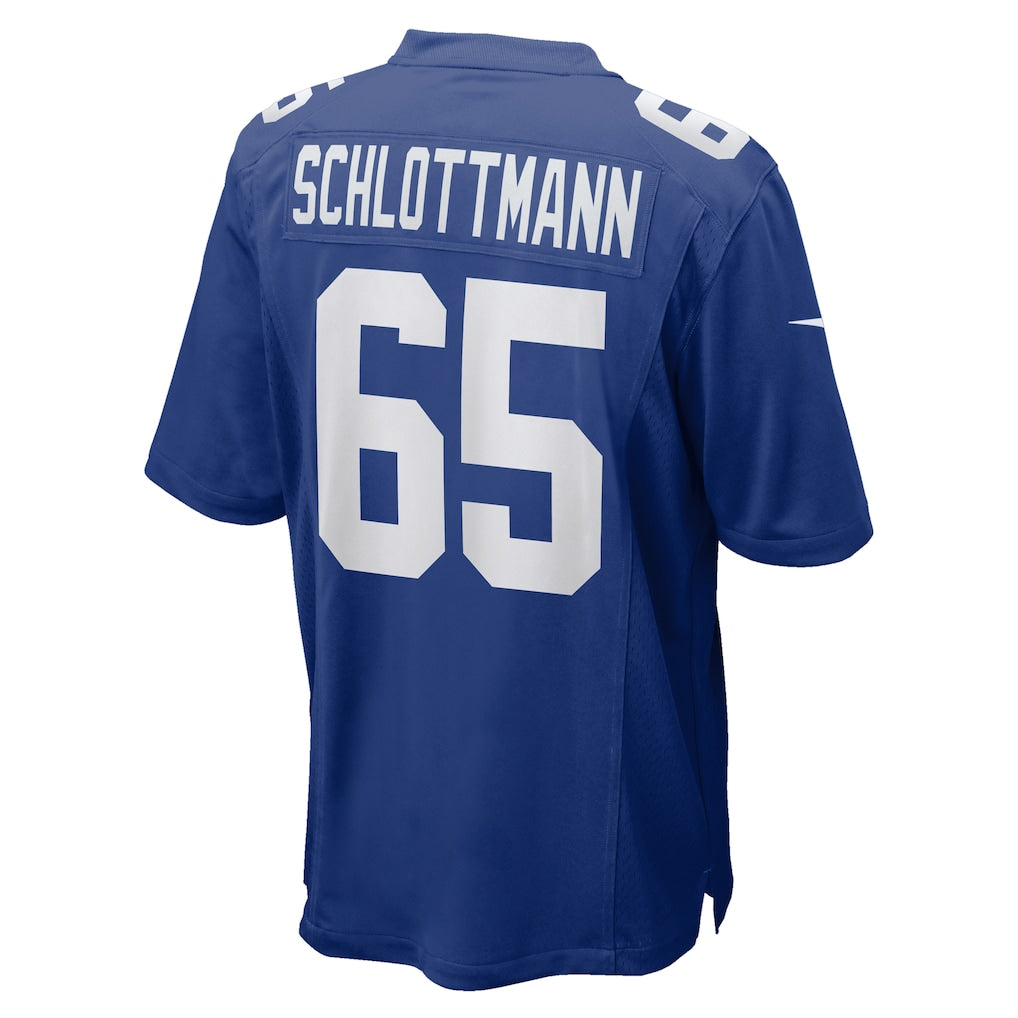 CAdoa NY.Giants #65 Austin Schlottmann Royal Team Game Jersey