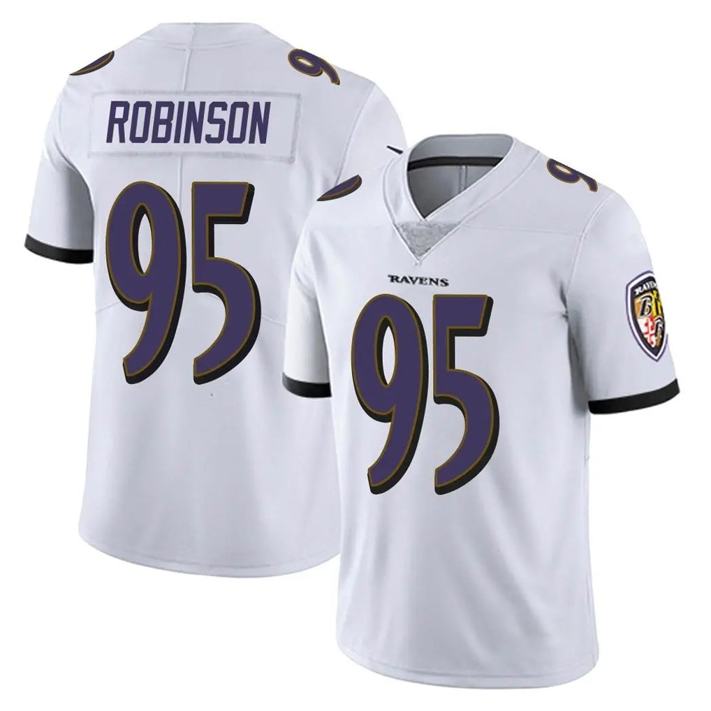 B.Ravens #95 Tavius Robinson Player White Vapor F.U.S.E. Limited CAdoa Stitched Jerseys