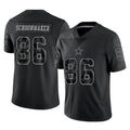 D.Cowboys #86 Luke Schoonmaker Player Black Limited Reflective Home Game CAdoa Stitched Jerseys