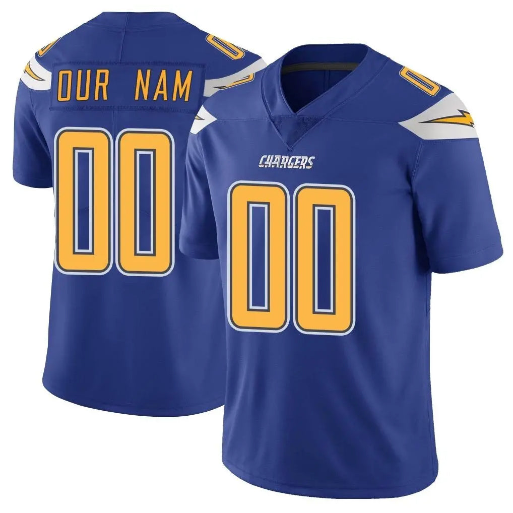 Custom LA.Chargers Royal Limited Color Rush Vapor Untouchable Home Game Any Name & Numbers CAdoa Stitched Jerseys