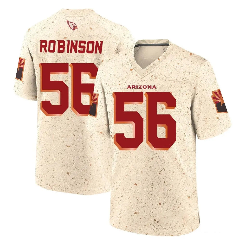 A.Cardinals #56 Darius Robinson Player Cream Rivalries Collection Game CAdoa Stitched Jerseys