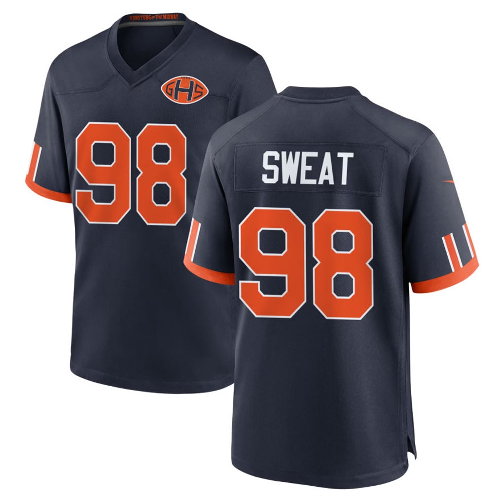 C.Bears #98 Montez Sweat Player Navy 2026 Rivalries Collection Home Game CAdoa Stitched Jerseys
