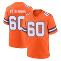 D.Broncos #60 Luke Wattenberg Player Orange Alternate Collection Throwback Game CAdoa Stitched Jerseys