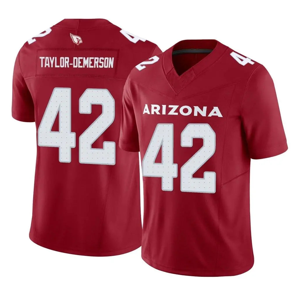 A.Cardinals #42 Dadrion Taylor-Demerson Player Cardinal Vapor F.U.S.E. Limited Home Game CAdoa Stitched Jerseys