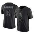 C.Browns #5 Quincy Williams Player Black Reflective Home Game CAdoa Stitched Jerseys
