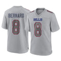 B.Bills #8 Terrel Bernard Player Gray Home Game CAdoa Stitched Jerseys