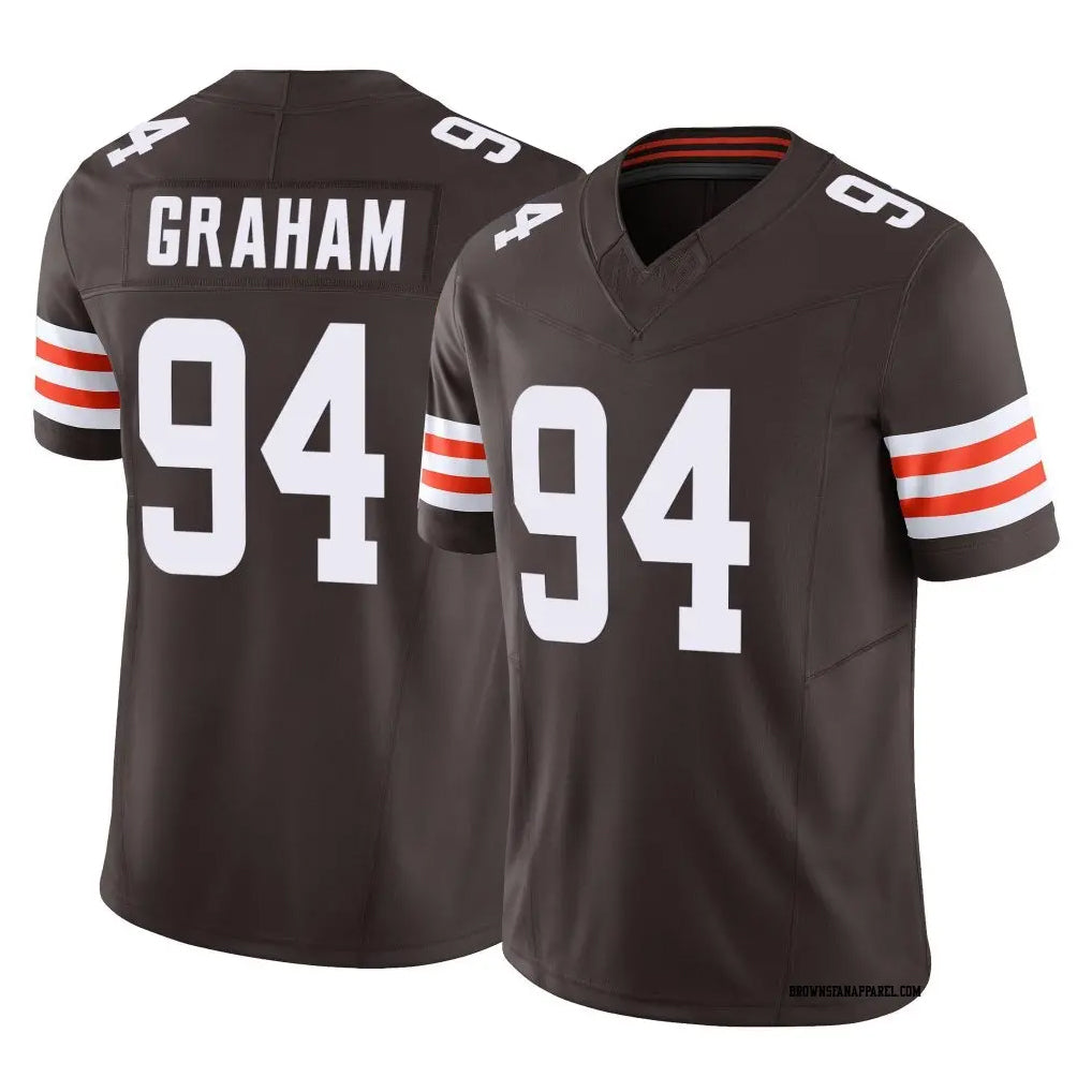C.Browns #94 Mason Graham Player Brown Vapor F.U.S.E. Limited Home Game CAdoa Stitched Jerseys
