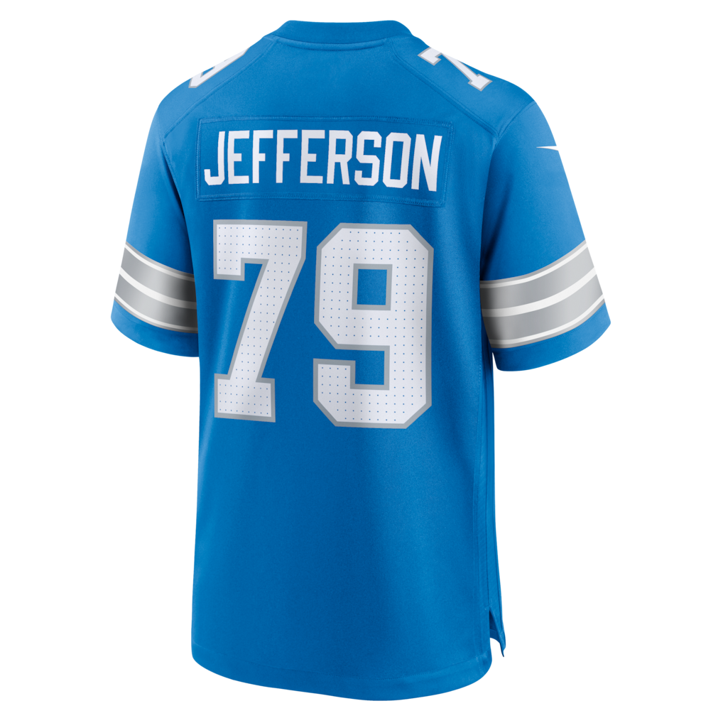 CAdoa D.Lions #79 Quinton Jefferson Blue Team Game Jersey