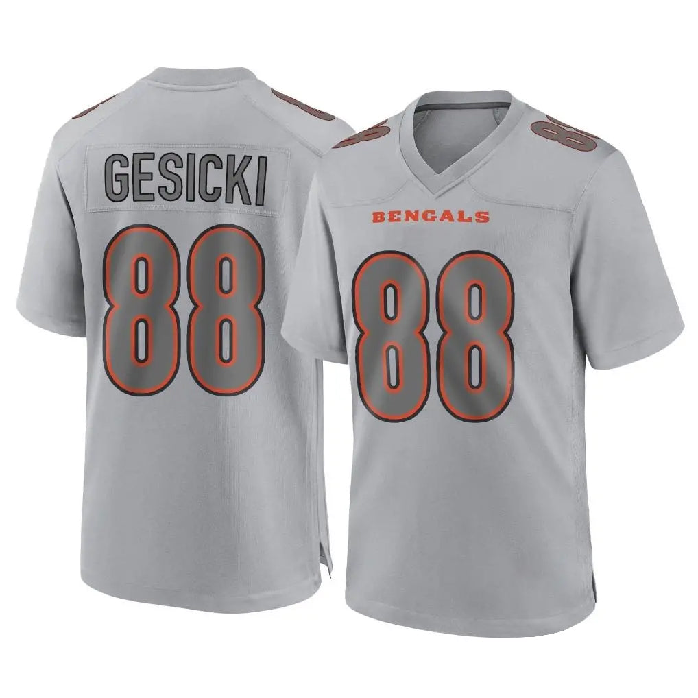 C.Bengals #88 Mike Gesicki Player Gray Atmosphere Fashion Game CAdoa Stitched Jerseys
