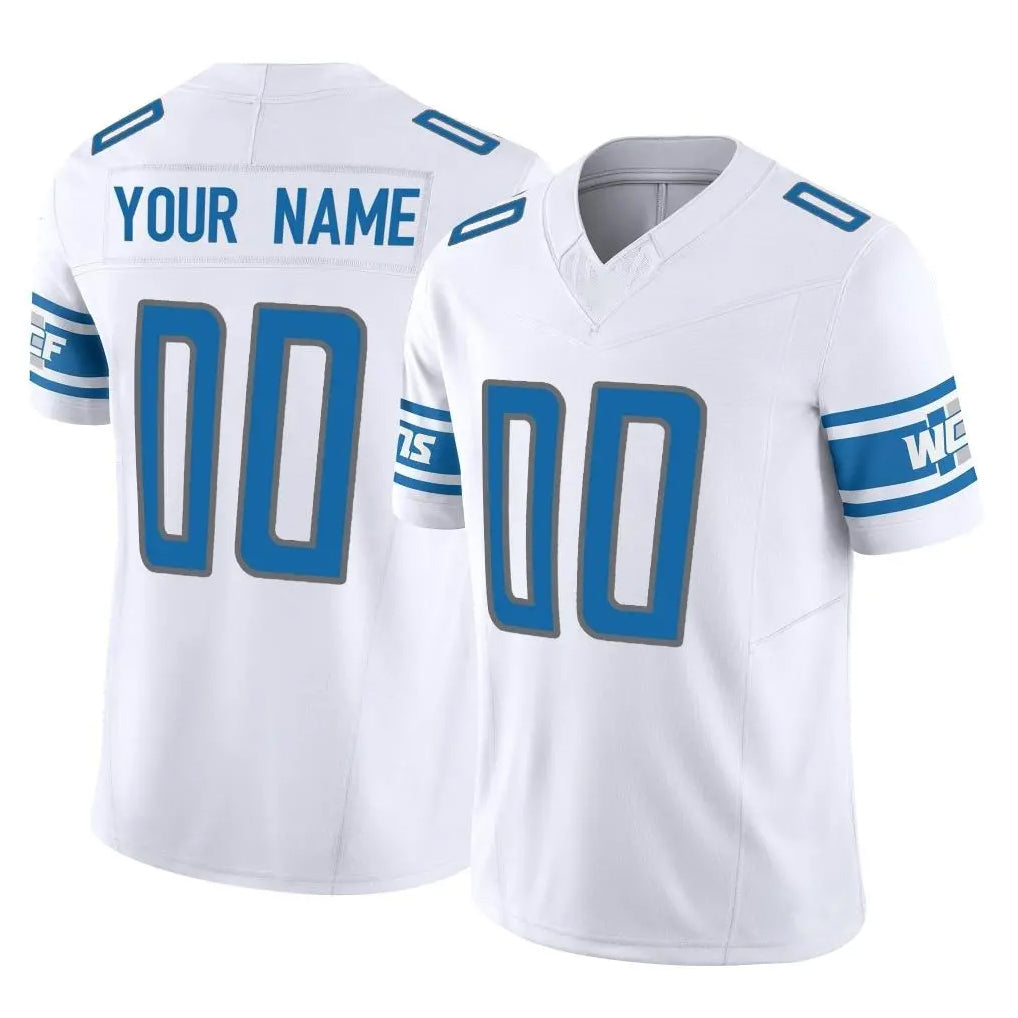 Custom D.Lions White Vapor F.U.S.E. Limited Home Game Any Name & Numbers CAdoa Stitched Jerseys