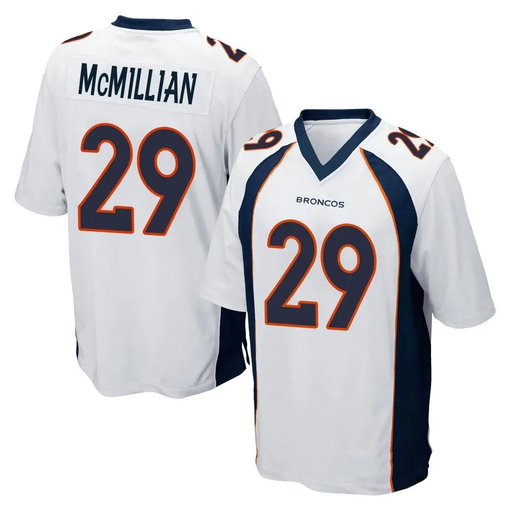 D.Broncos #29 Ja'Quan McMillian Player White Game CAdoa Stitched Jerseys