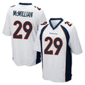 D.Broncos #29 Ja'Quan McMillian Player White Game CAdoa Stitched Jerseys