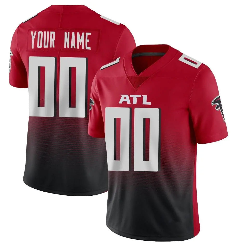 Custom A.Falcons Red Vapor Untouchable Limited Home Game Any Name & Numbers CAdoa Stitched Jerseys