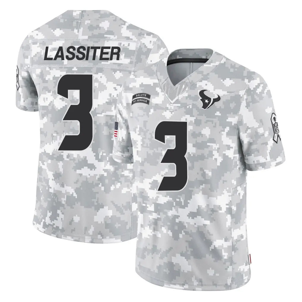H.Texans #3 Kamari Lassiter Player Arctic Camo Salute To Service Limited Game CAdoa Stitched Jerseys