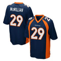 D.Broncos #29 Ja'Quan McMillian Player Navy Game CAdoa Stitched Jerseys