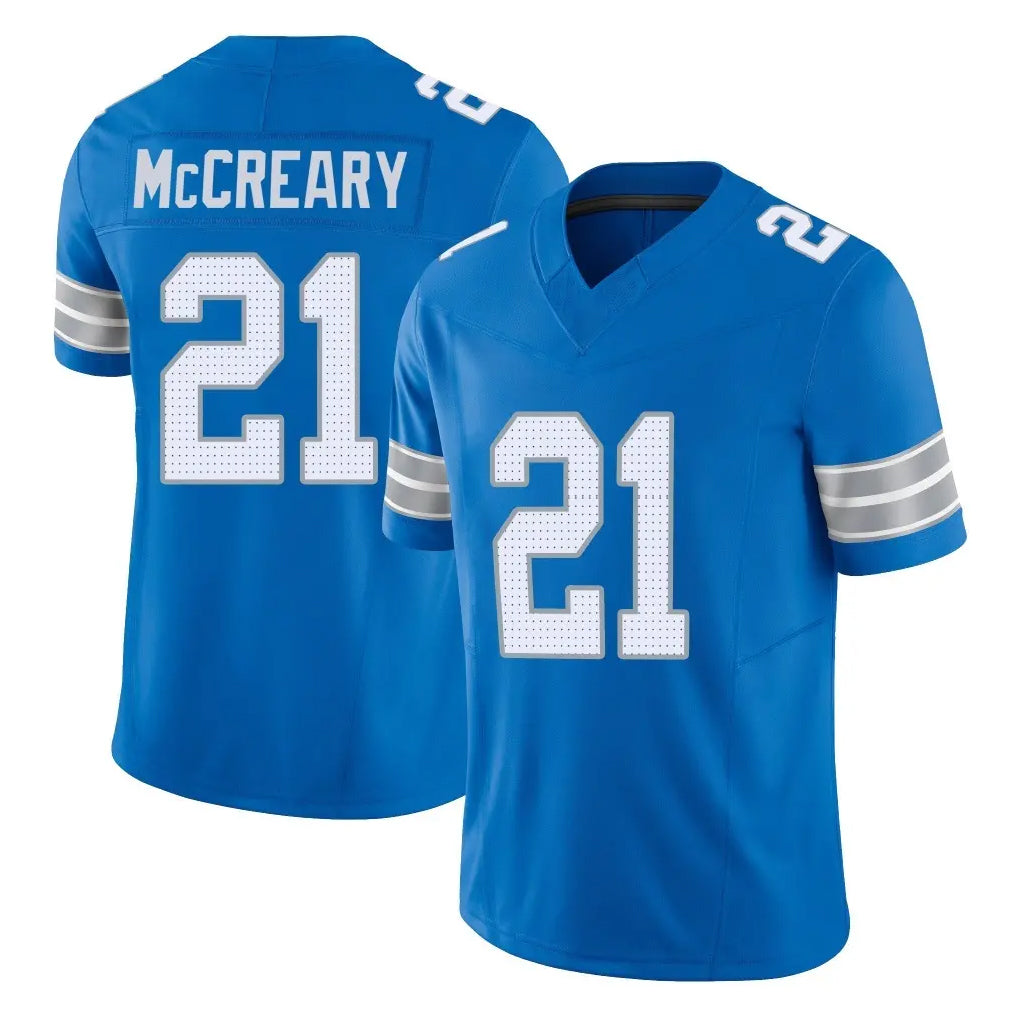 D.Lions #21 Roger McCreary Player Blue Limited Vapor F.U.S.E. Alternate Home Game CAdoa Stitched Jerseys