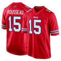B.Bills #15 Greg Rousseau Player Red Home Game CAdoa Stitched Jerseys