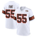 C.Browns #55 Spencer Fano Player White Alternate Home Game CAdoa Stitched Jerseys