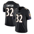 B.Ravens #32 Trenton Simpson Player Black Vapor Untouchable Limited Home Game CAdoa Stitched Jerseys