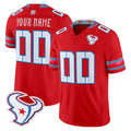 Custom H.Texans Red 2026 Rivalries Vapor Limited Home Game Any Name & Numbers CAdoa Stitched jerseys
