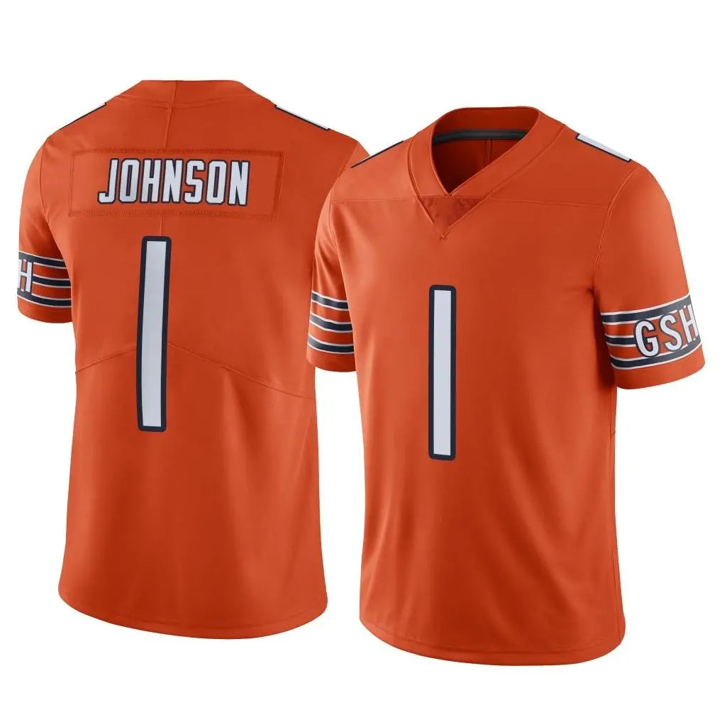 C.Bears #1 Jaylon Johnson Player Orange Alternate Vapor Limited Home Game CAdoa Stitched Jerseys