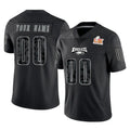 Custom P.Eagles Black Fashion Super Bowl LIX Home Game Any Name & Numbers CAdoa Stitched Jerseys