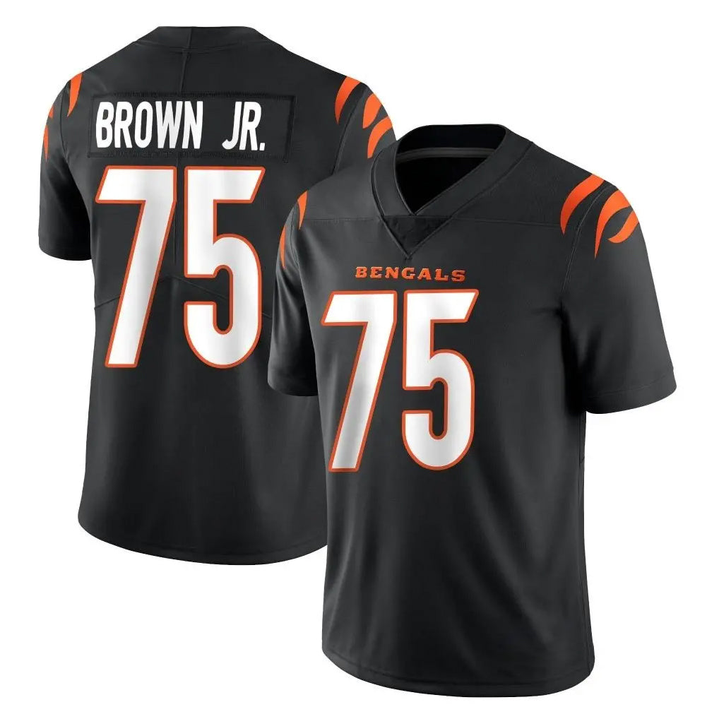 C.Bengals #75 Orlando Brown Jr. Player Black Vapor Untouchable Limited Home Game CAdoa Stitched Jerseys