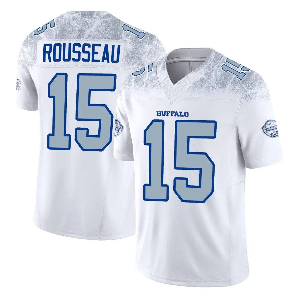 B.Bills #15 Greg Rousseau Player White Rivalries Collection Limited Game CAdoa Stitched Jerseys