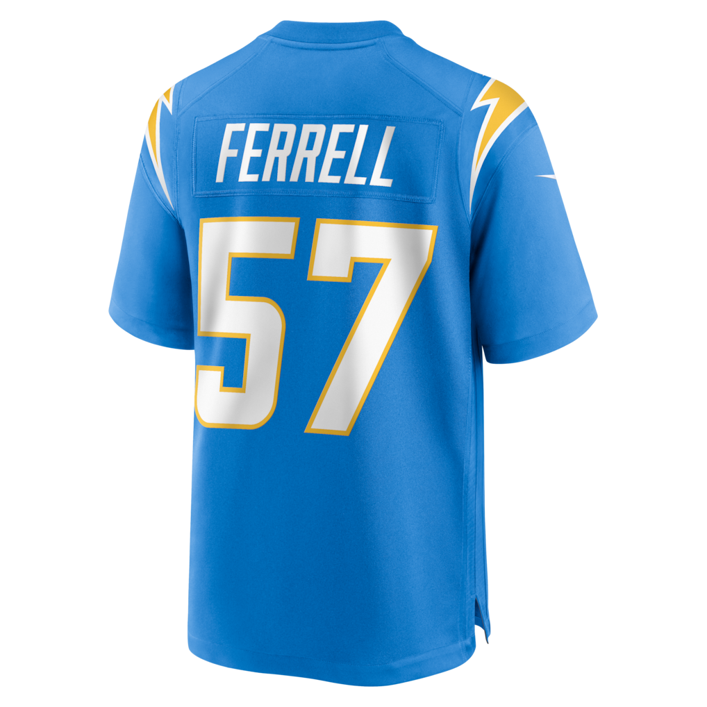 CAdoa LA.Chargers #57 Clelin Ferrell Powder Blue Team Game Jersey