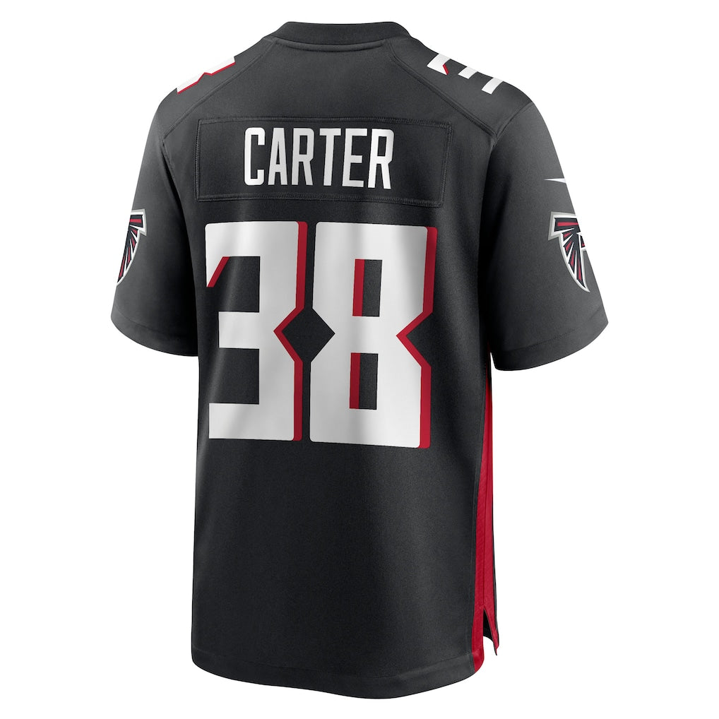 CAdoa A.Falcons #38 Nathan Carter Black Team Game Jersey