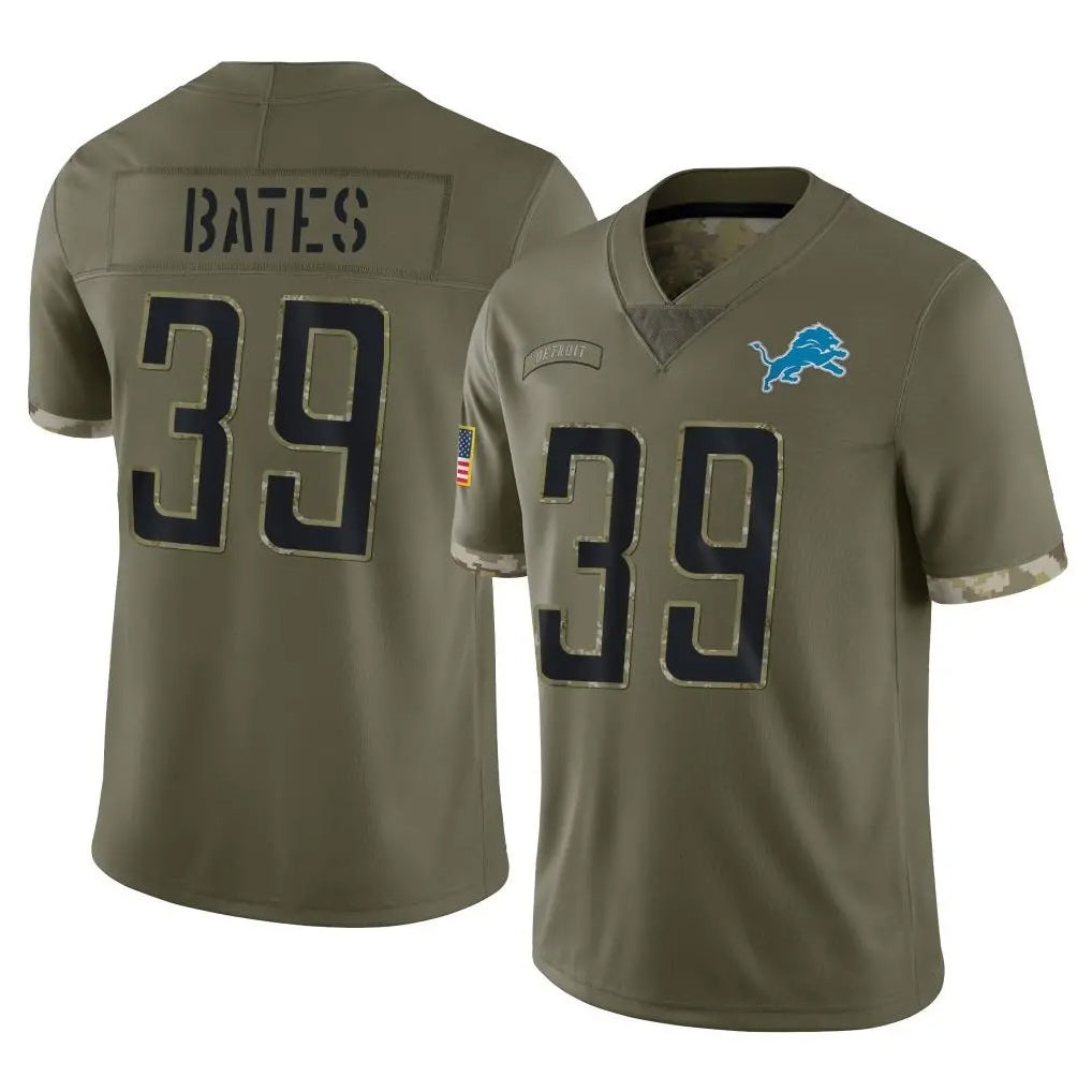 D.Lions #39 Jake Bates Player Olive Salute To Service Limited CAdoa Stitched Jerseys