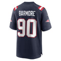 CAdoa NE.Patriots #90 Christian Barmore Navy Game Player Jersey