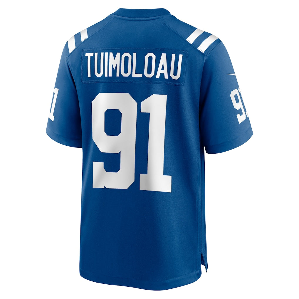 CAdoa IN.Colts #91 JT Tuimoloau Royal Team Game Jersey